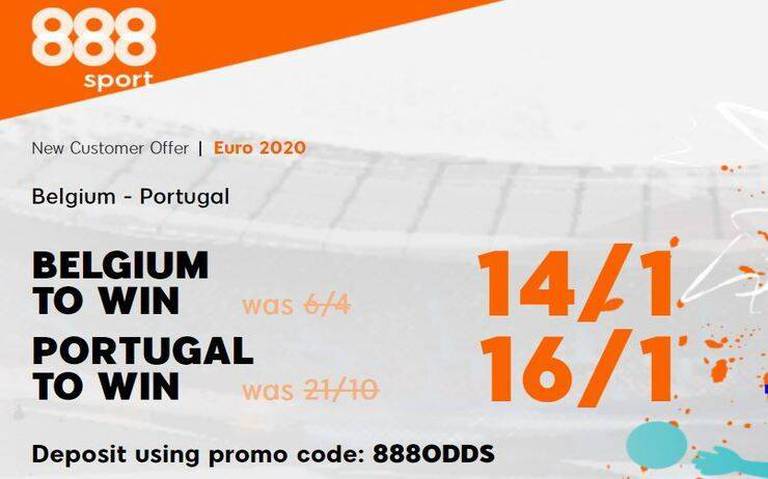 Get 14/1 for Belgium or 16/1 for Portugal to win