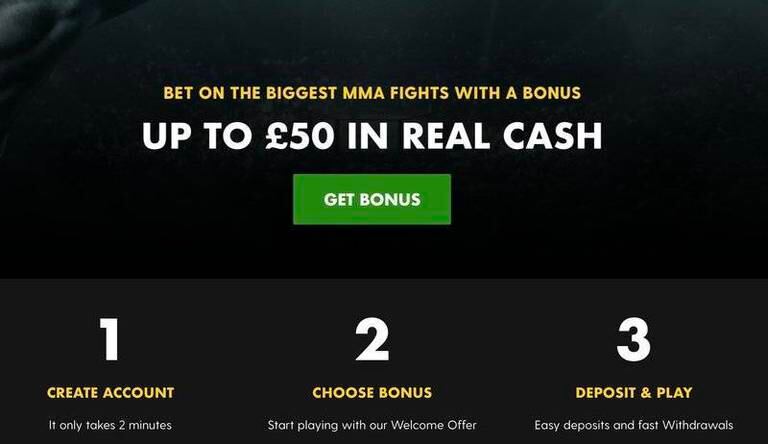 Bet on MMA at Bethard and claim a Bonus of up to £50