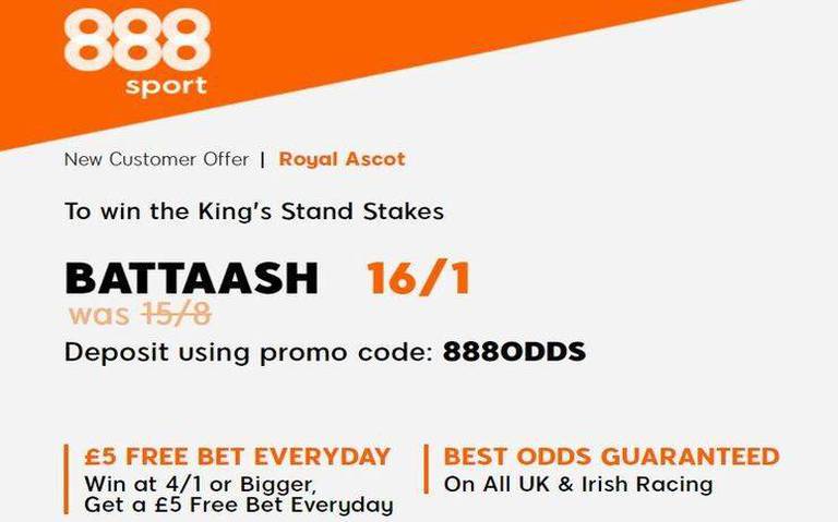 Get 16/1 on Battaash to win the King's Stand Stakes