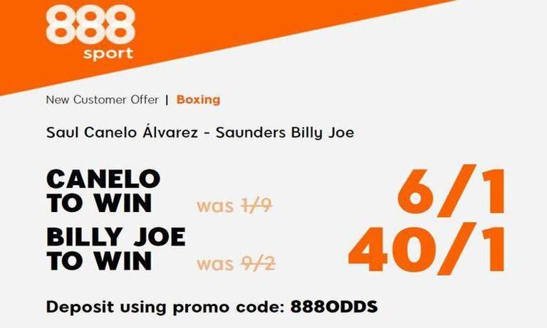 Get 6/1 for Canelo v 40/1 for Billy Joe Saunders to win