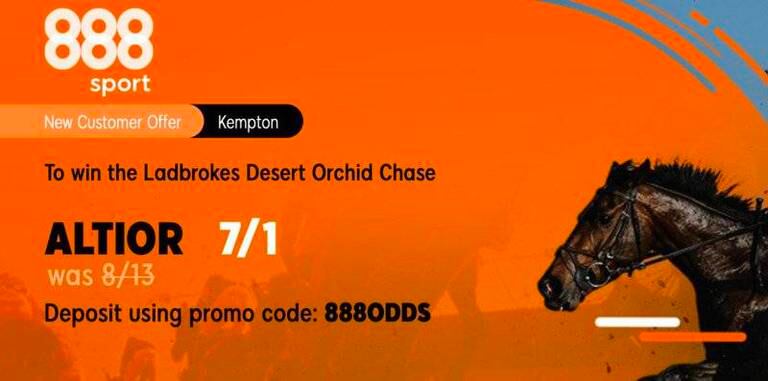 888sport: Get 7/1 Altior to Win the Desert Orchid Chase