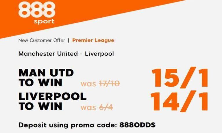 Get 15/1 for Man Utd v 14/1 for Liverpool to win