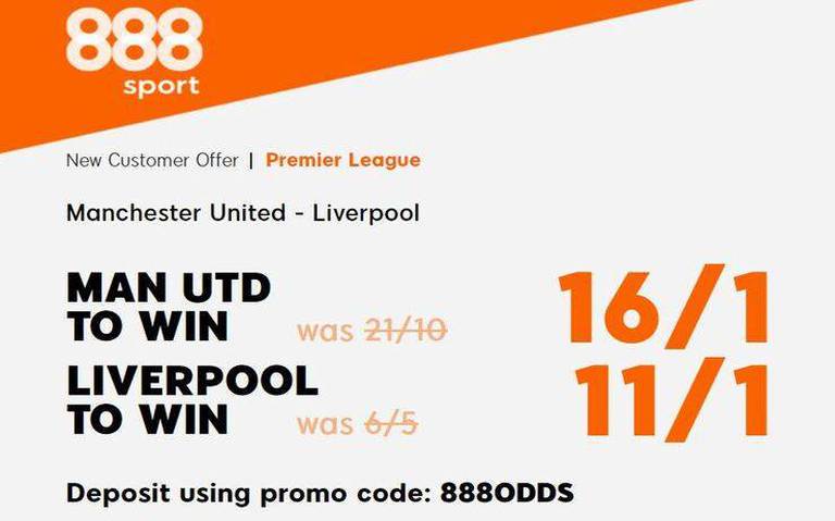 Get 16/1 for Man Utd v 11/1 for Liverpool to win