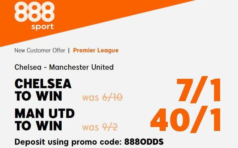 Get 7/1 for Chelsea or 40/1 for Man Utd to win