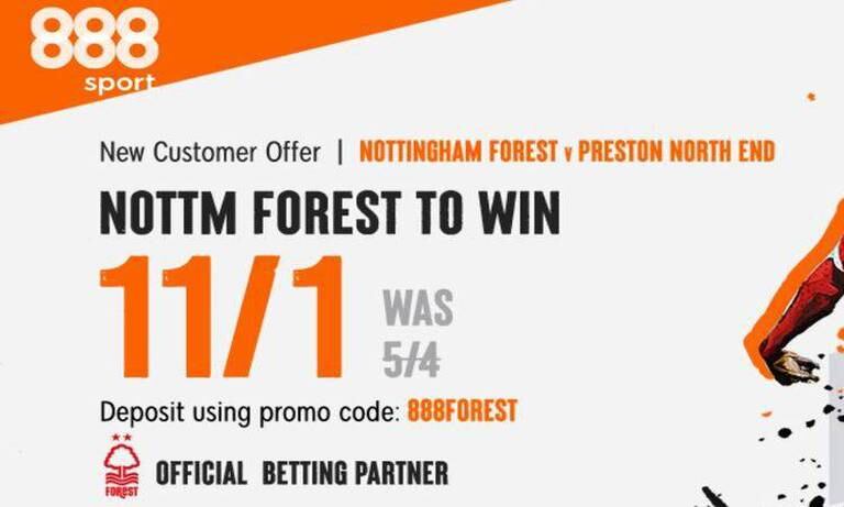 Get 11/1 for Nottingham Forest to beat Preston North End