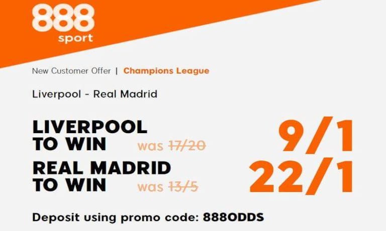 Get 9/1 for Liverpool v 22/1 Real Madrid to win