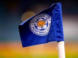 A Leicester City branded corner flag ahead of the Premier League match at the King Power Stadium, Leicester. Picture date: Tuesday January 19, 2021. - Image ID: 2E3K33B