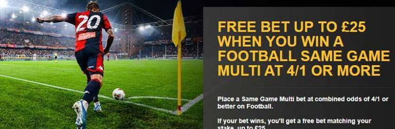 betfair Free bet football multi offer