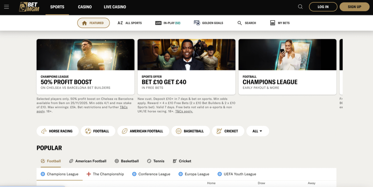 The BetMGM sign up offer