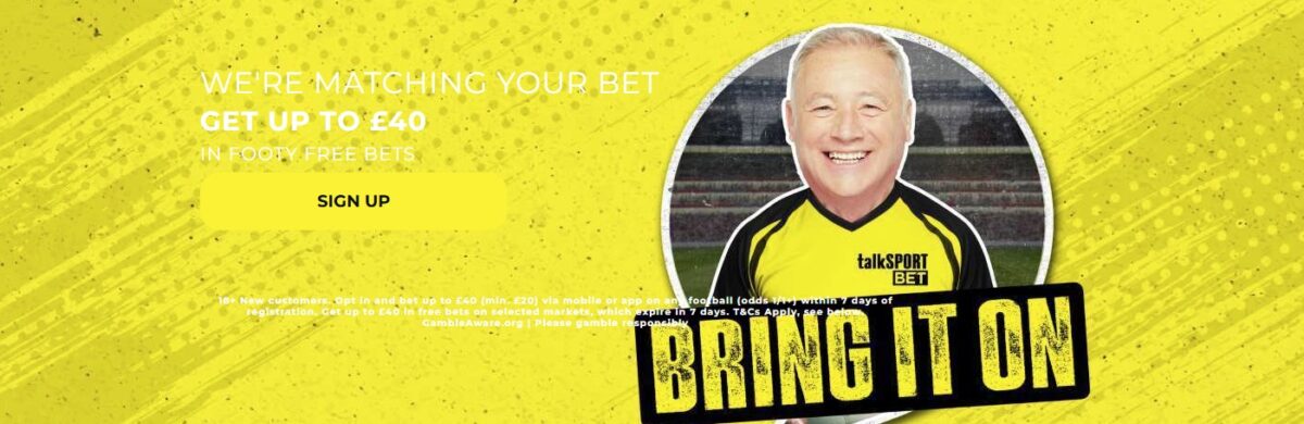 Talksport bet welcome offer, Talksport bet bonus code