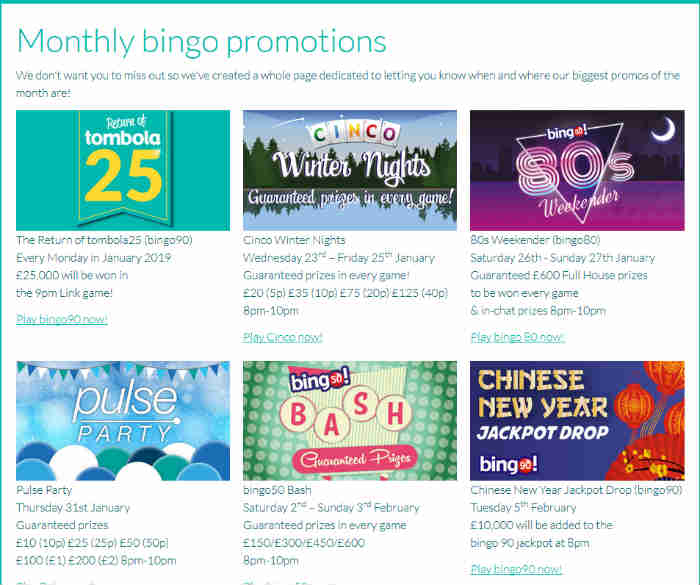 Tombola Bingo Promotions