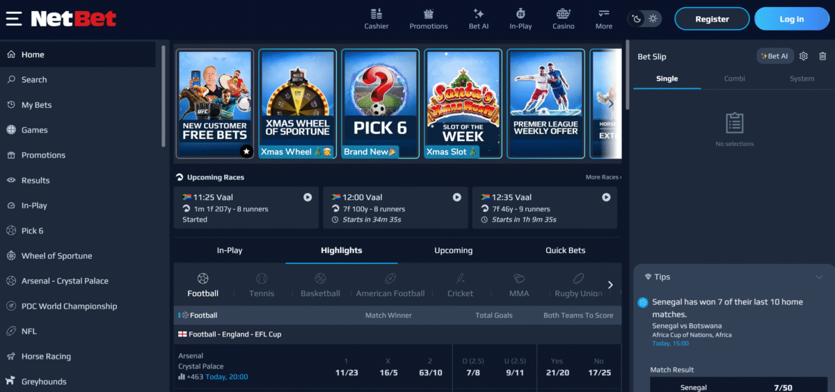 The NetBet welcome offer has a mixture of betting and casino bonuses