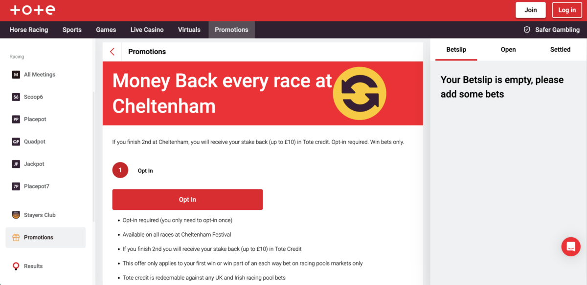 Cheltenham Existing Customer Promos - Tote