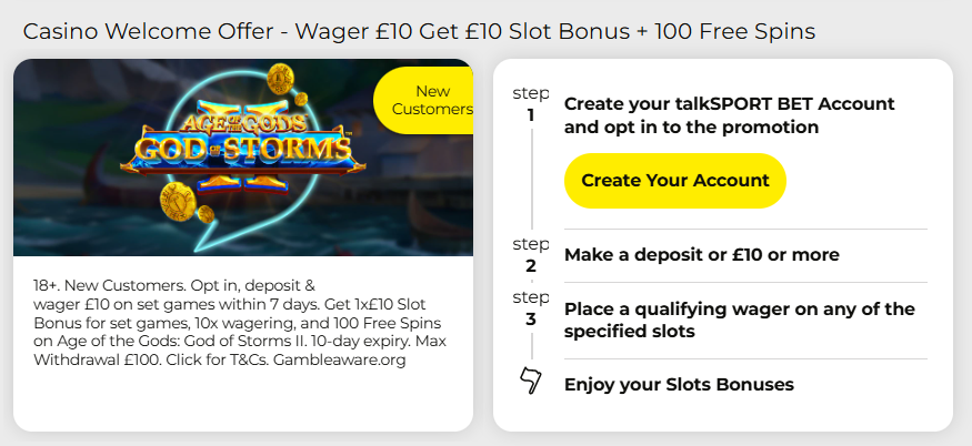 talksport Casino Bonus Code not Needed