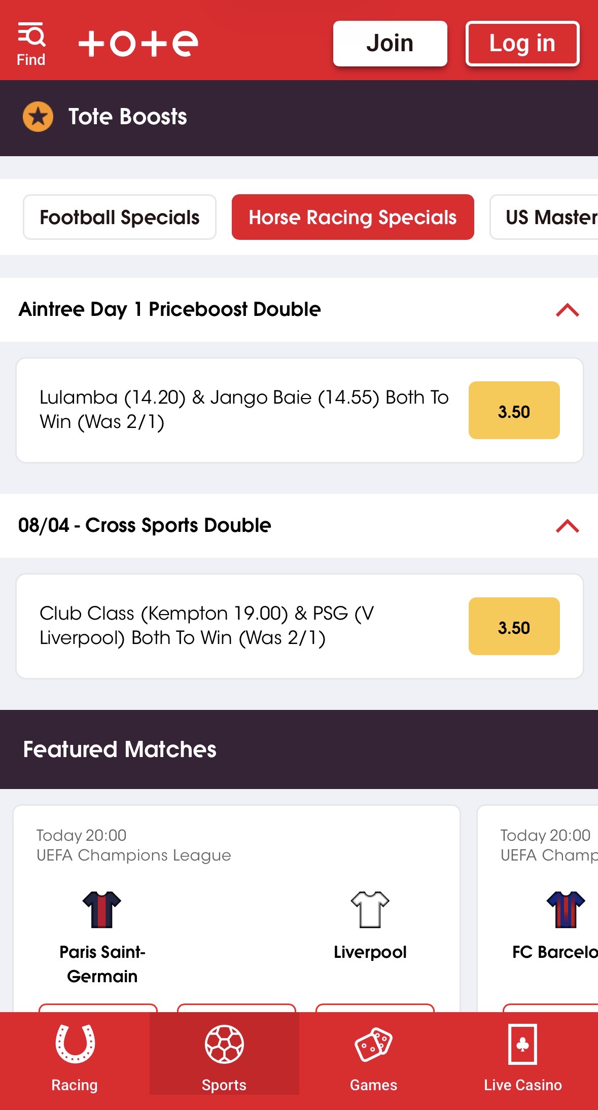 Tote Grand National Free Bets