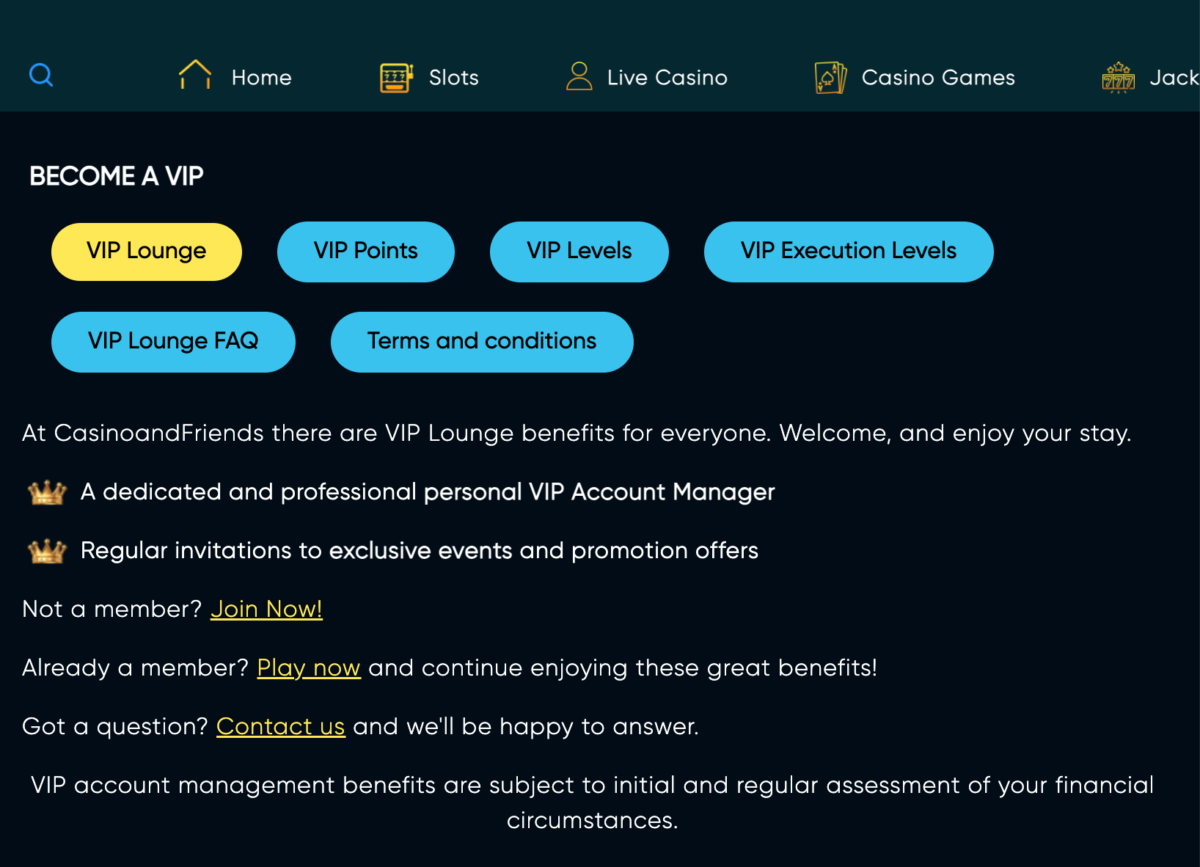 Casino and Friends Existing Customer Offers