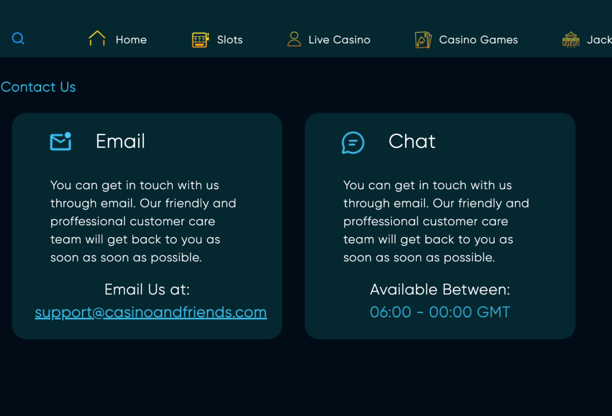 Casino and Friends Contact