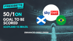 Skybet 50 1 Scotland vs Brazil Goal to be scored