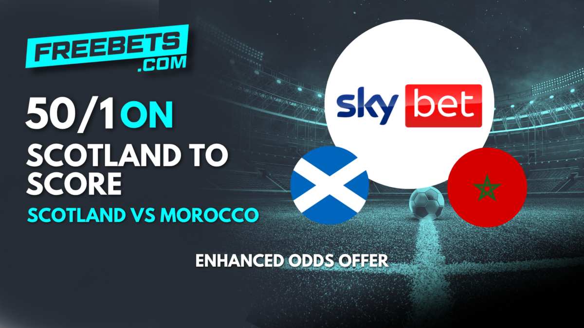 Sky Bet World Cup Offer: 50/1 on Scotland to Score vs Morocco