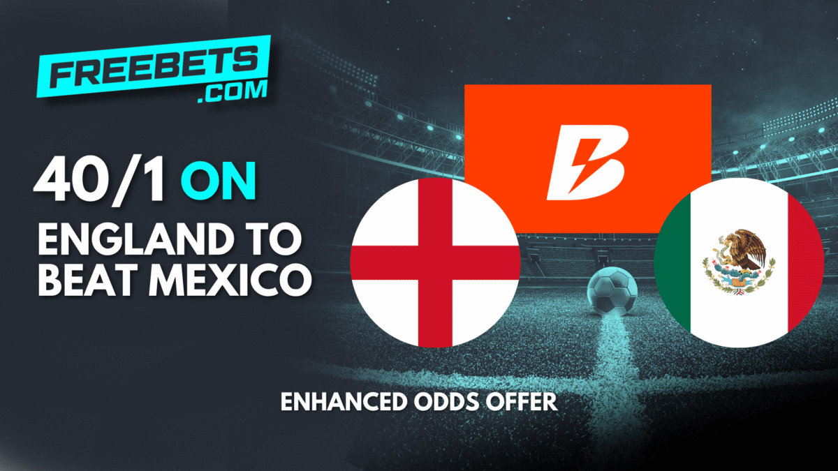 40 to 1 Betano England to Beat Mexico