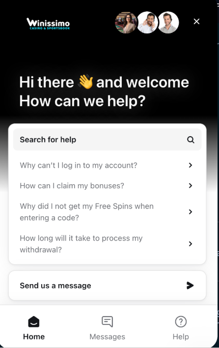Winissimo Customer Support